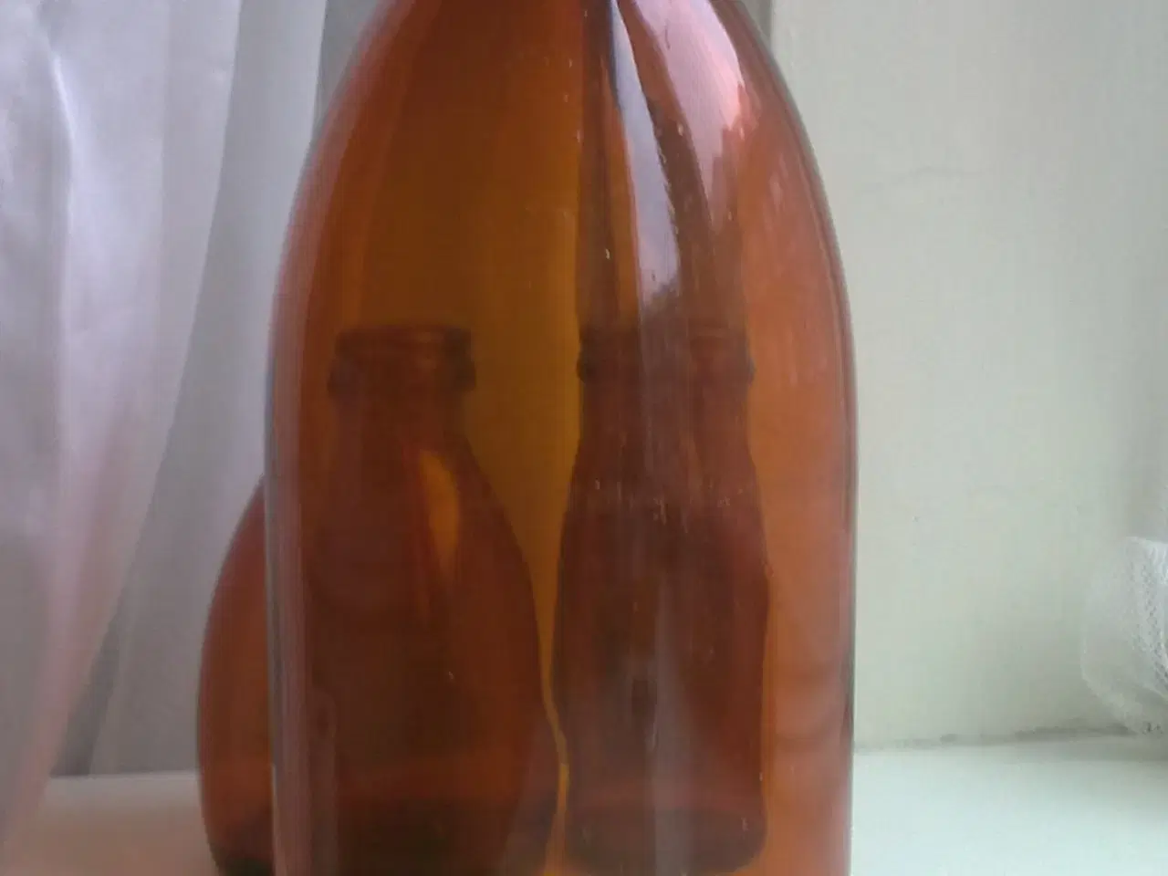 Billede 6 - DKF brun BY flaskesæt 3 fløde- og mælkeflasker