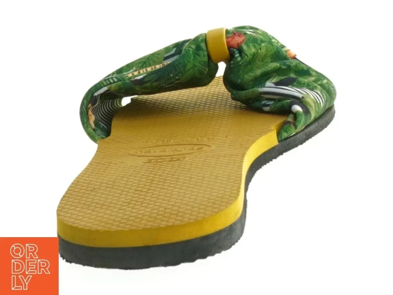 Billede 1 - Gule flip-flops med tropisk mønster fra Havaianas (str. 37)