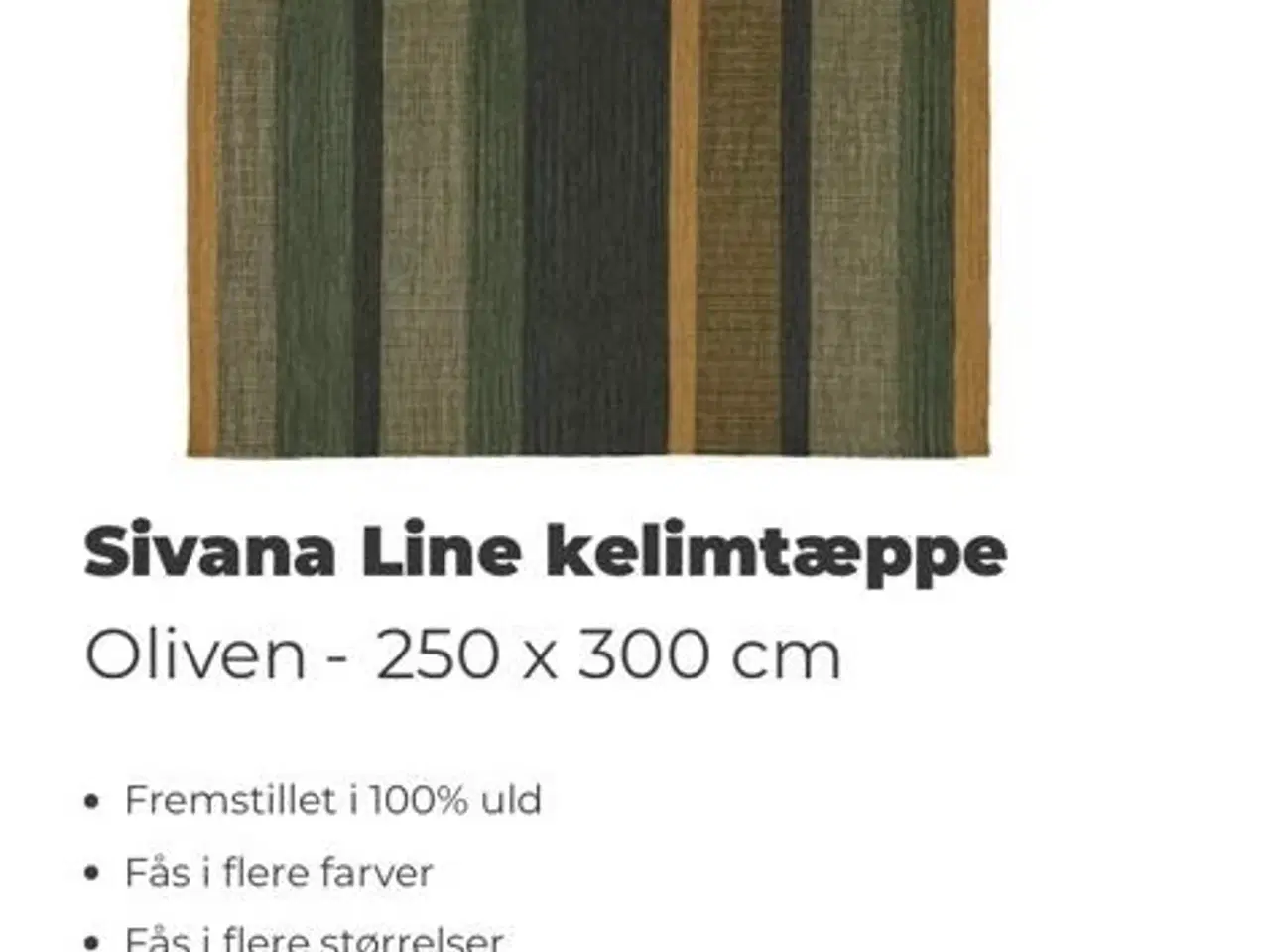 Billede 1 - Sivana line kelimtæppe