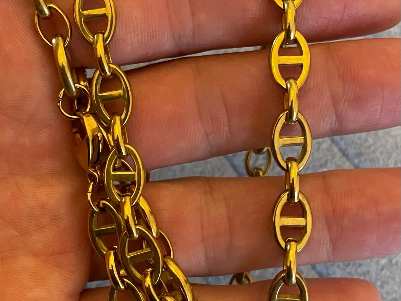 Billede 3 - 8mm 14kt goldfilled marinersæt