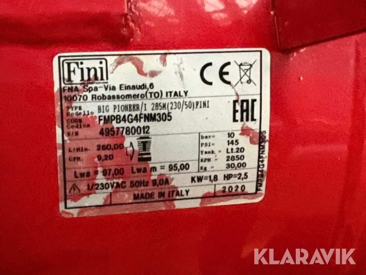 Billede 5 - Kompressor Fini Big pioneer