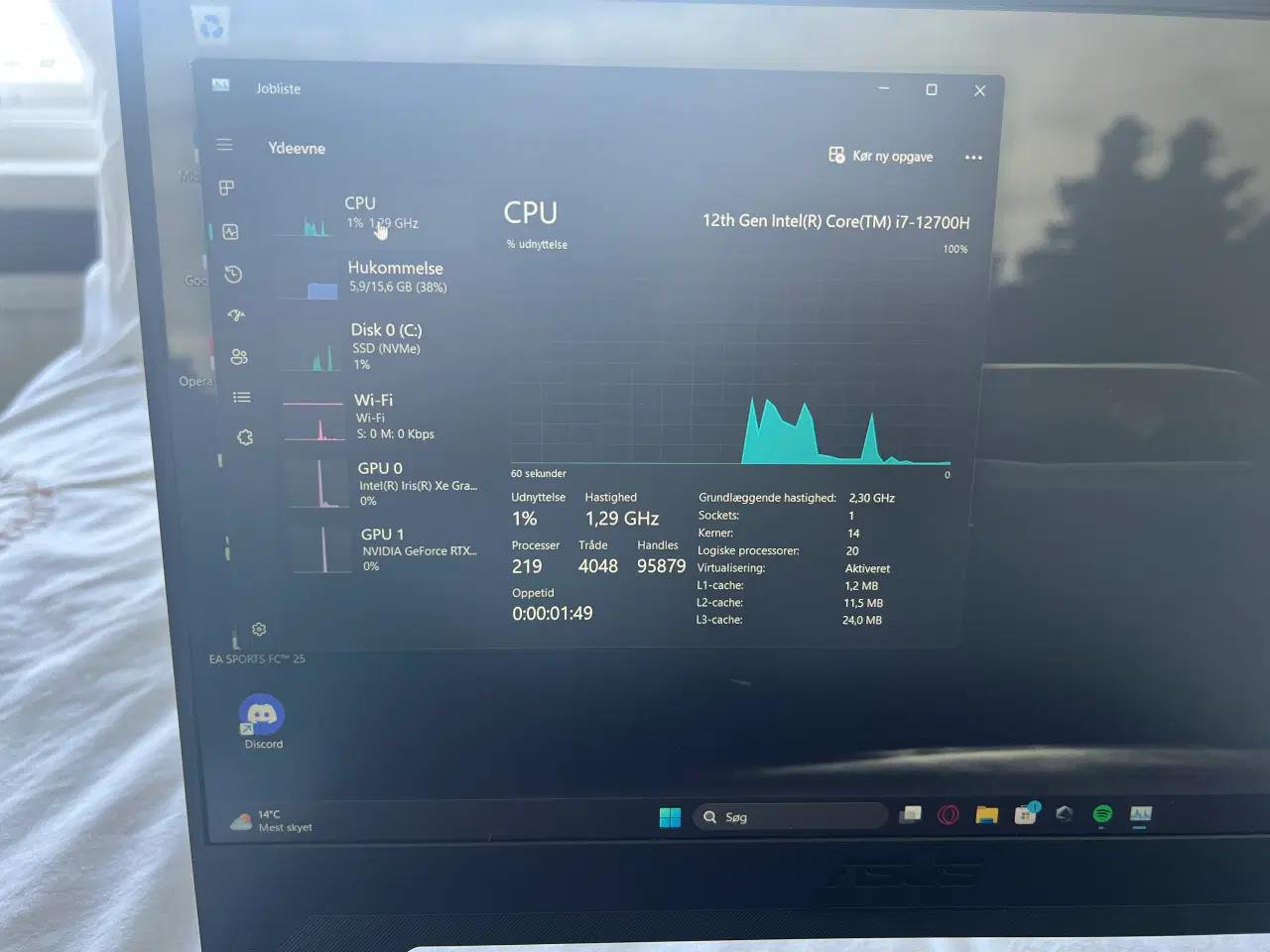 Billede 7 - ASUS TUF Gaming Laptop – RTX 4050, i7 12th Gen, 16