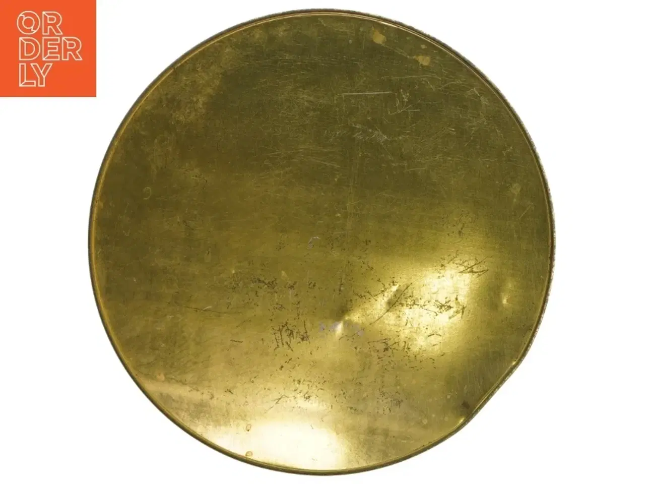 Billede 4 - Vintage metal blikdåse med skibsmotiv (str. Ø 23. cm)