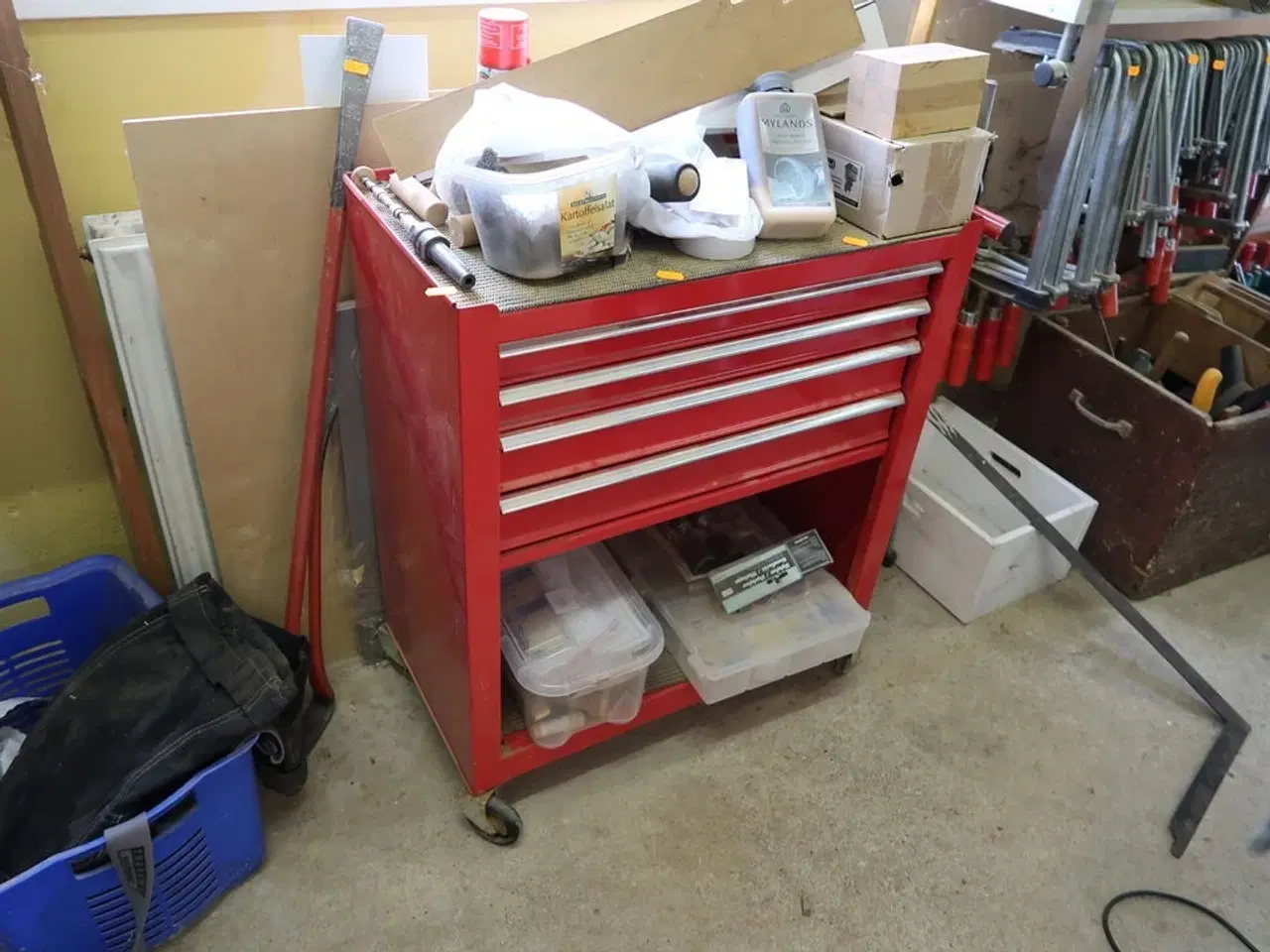 Billede 1 - Værktøjsvogn med div. Værktøj m.m.