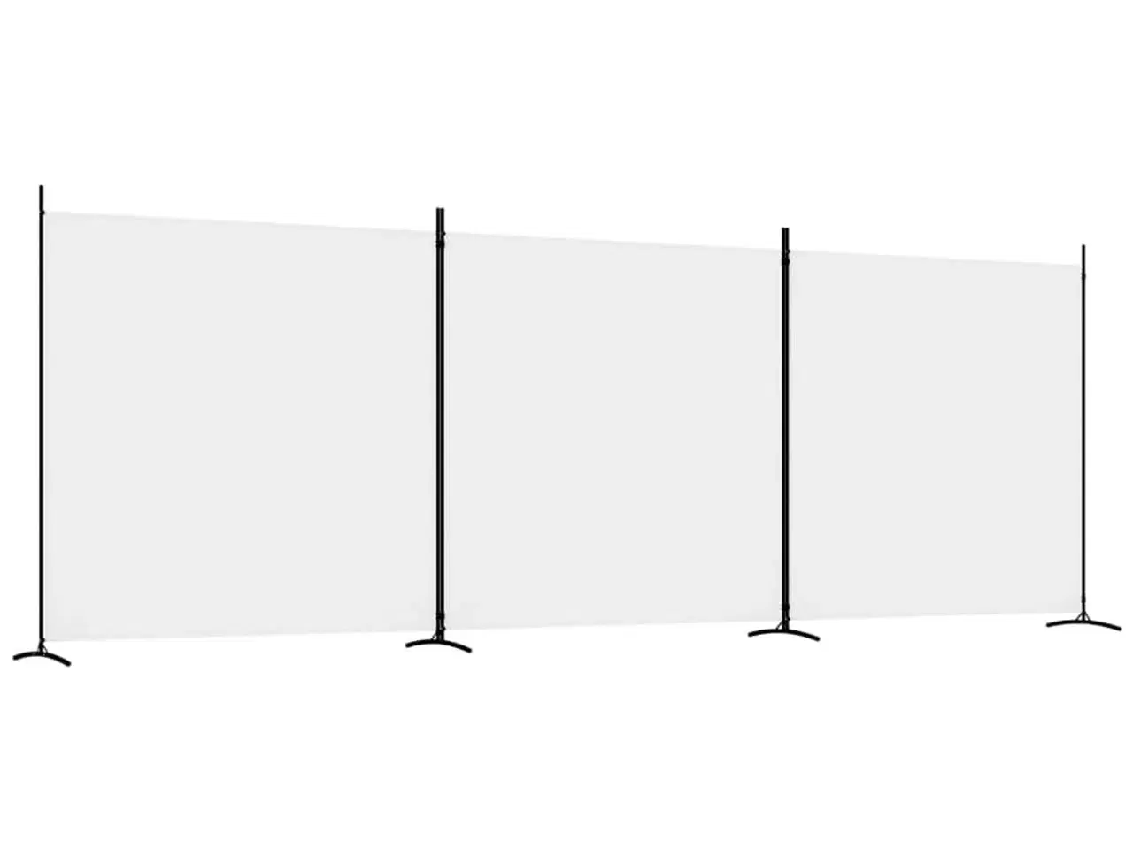Billede 2 - 3-panels rumdeler 525x180 cm stof hvid