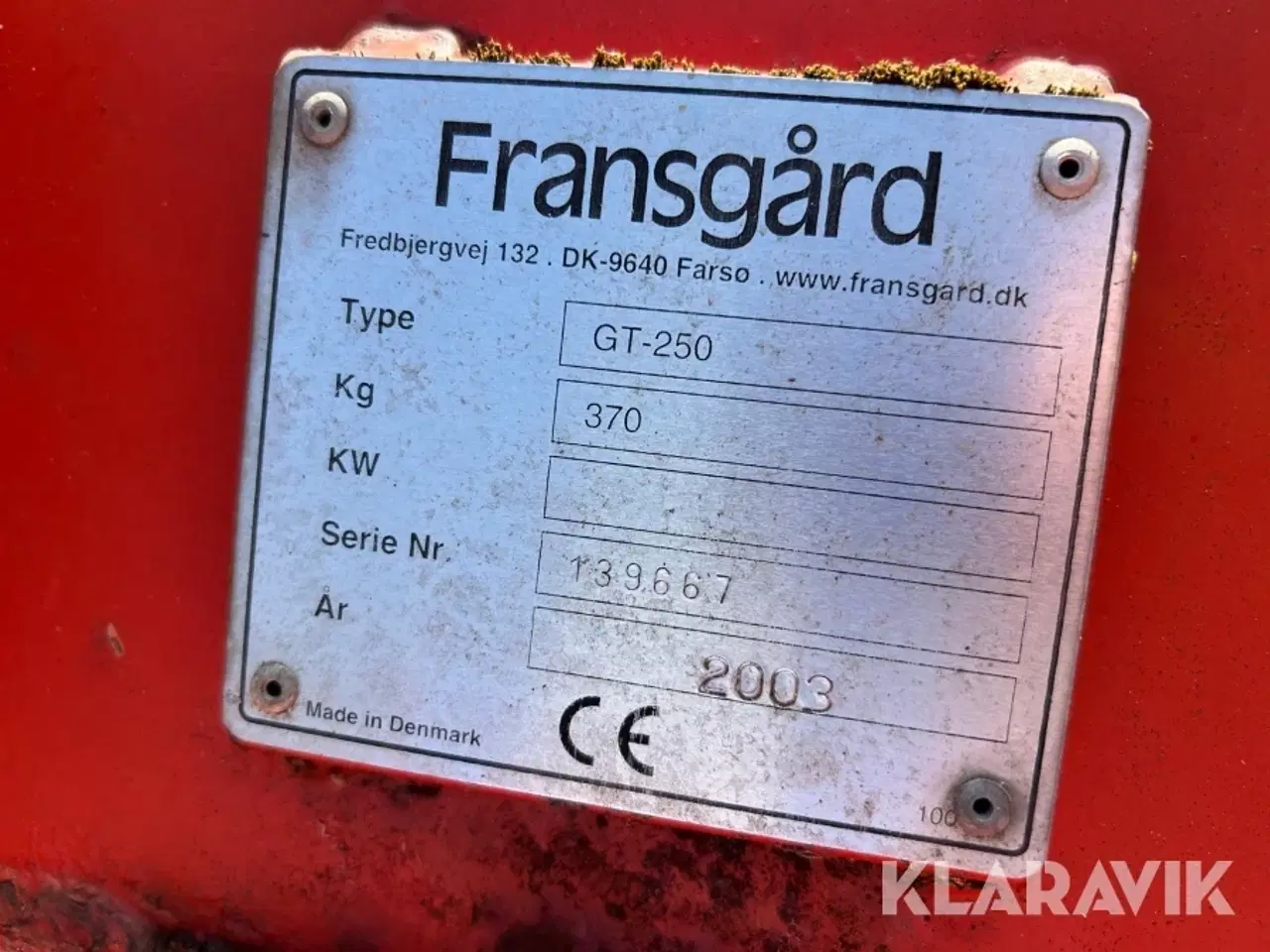 Billede 8 - Afretter/ vejhøvl Fransgård GT250