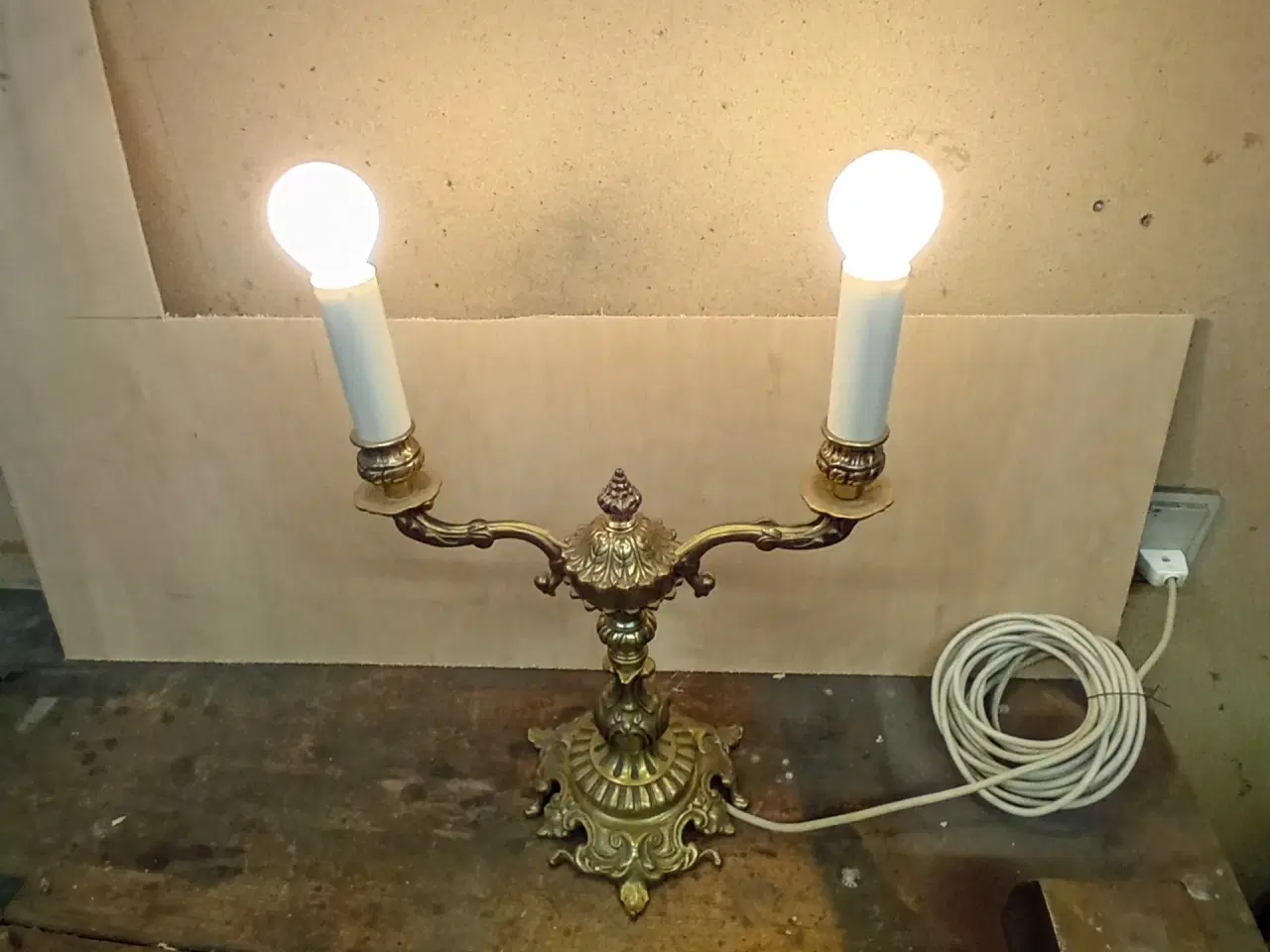 Billede 1 - Messing lampe 