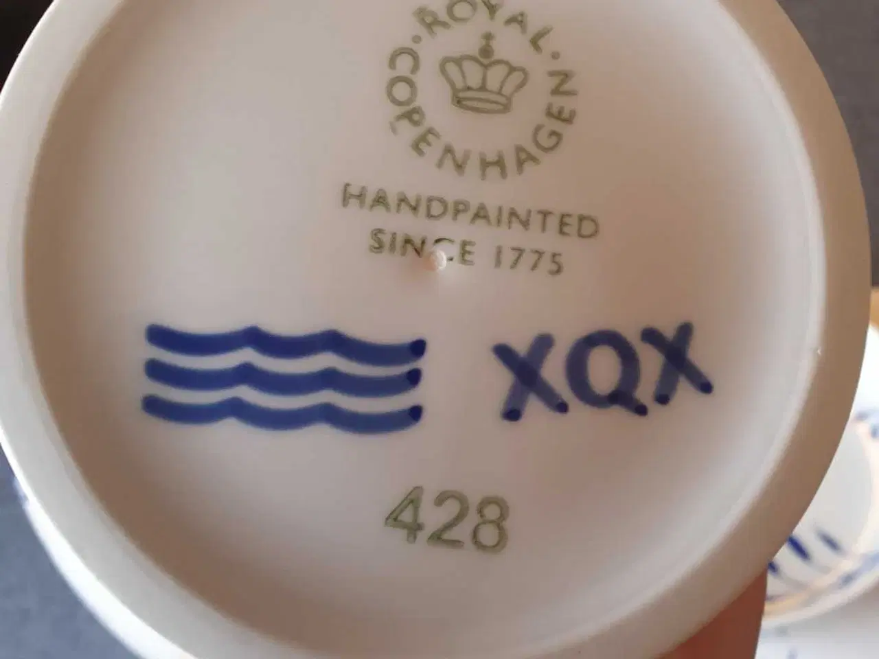 Billede 5 - Blå mega riflet skål, fad og opsats