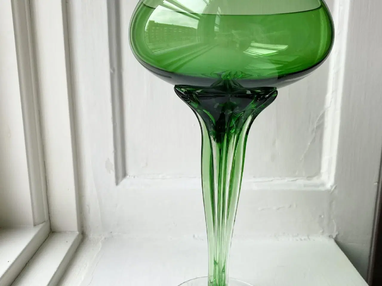 Billede 3 - Grønt glas med 3 tynde stængler