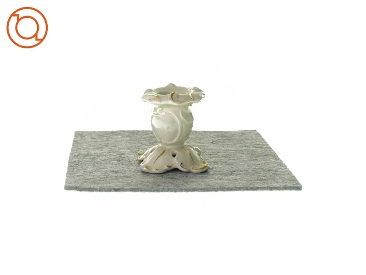 Billede 1 - Lysestage med guld detaljer