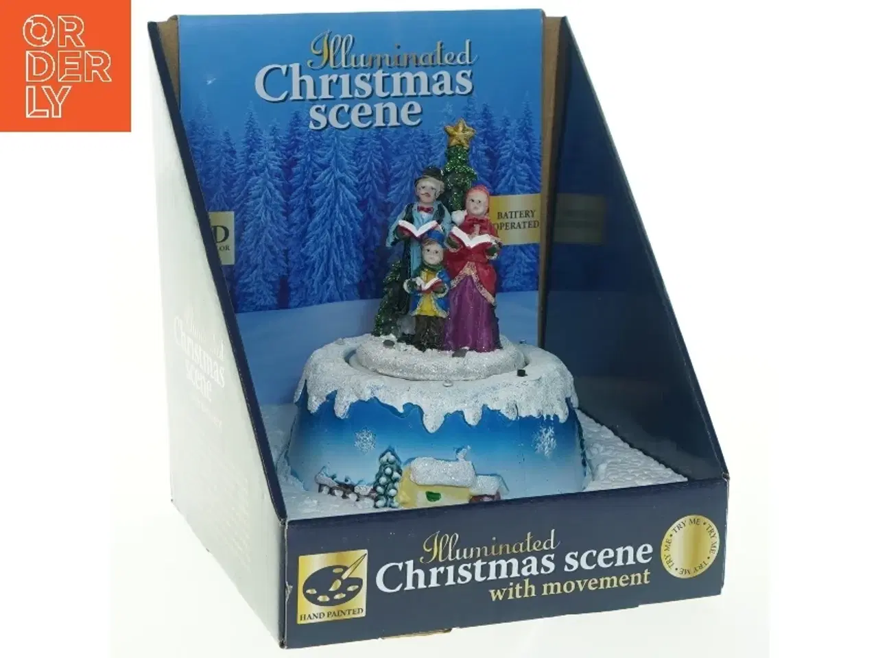 Billede 1 - Illumineret julelandsby med bevægelse (str. 13x15 cm)