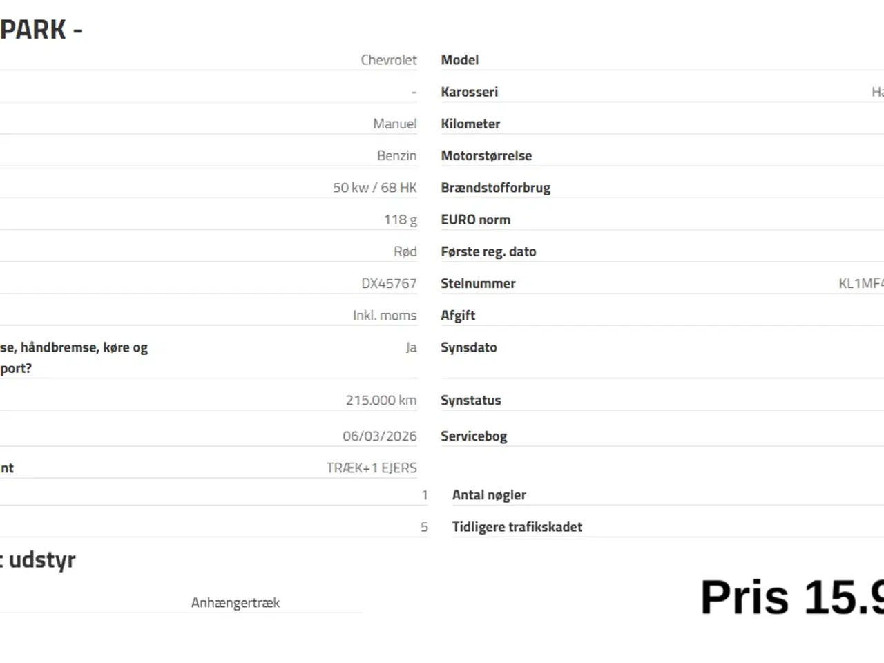 Billede 14 - Perfekt spark MED SYN Kan hjælpe med nummerplade (