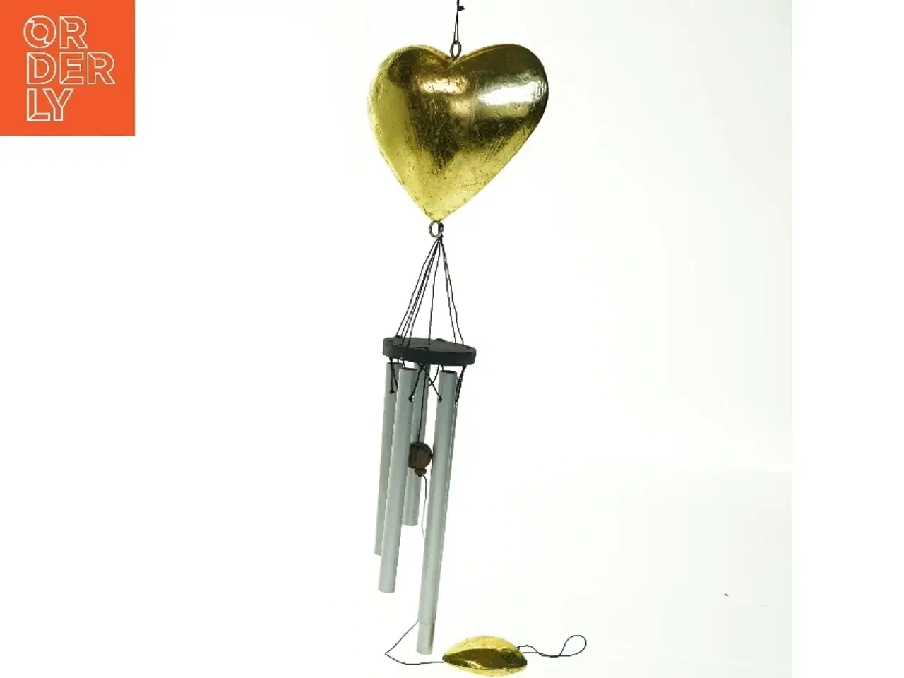 Billede 1 - Vindspil med hjerteformet top (str. 32x10 cm)