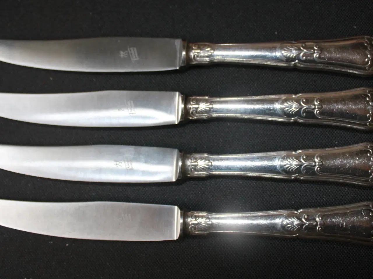 Billede 1 - 4 knive, sølvplet