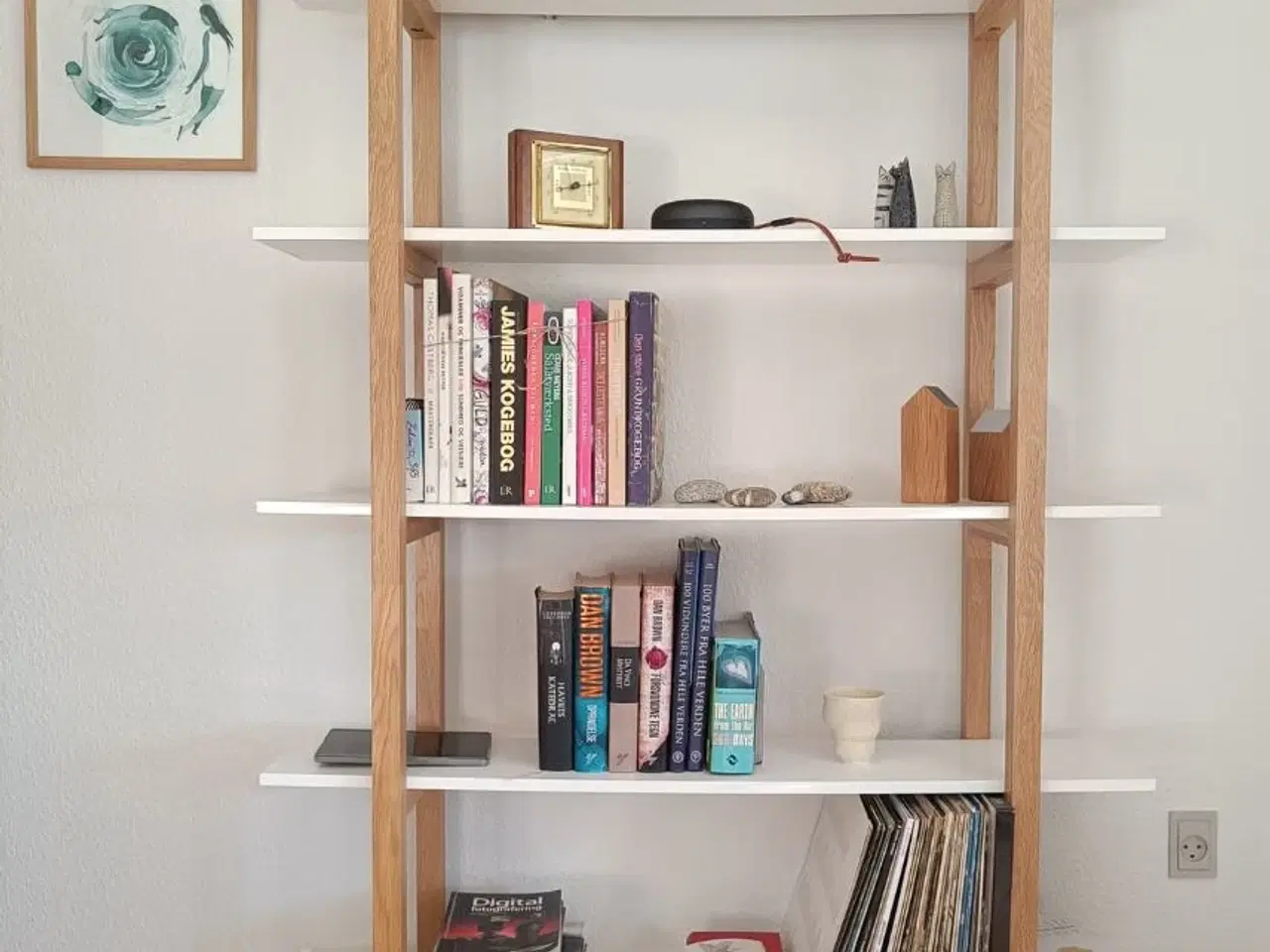 Billede 1 - Bogreol i eg