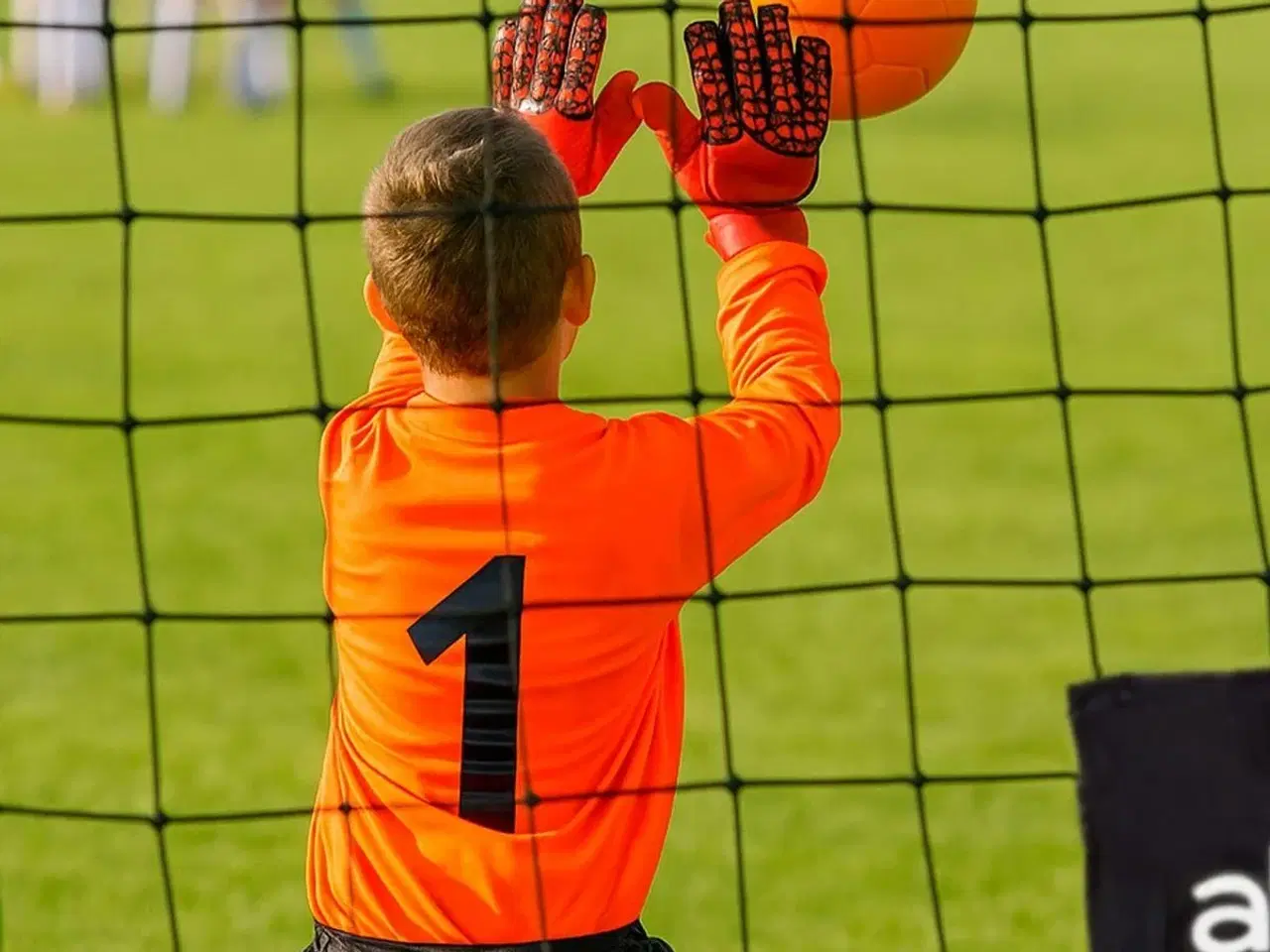 Billede 2 - Fodboldmål - Aktive 180 × 12 × 60 cm, sort/rød