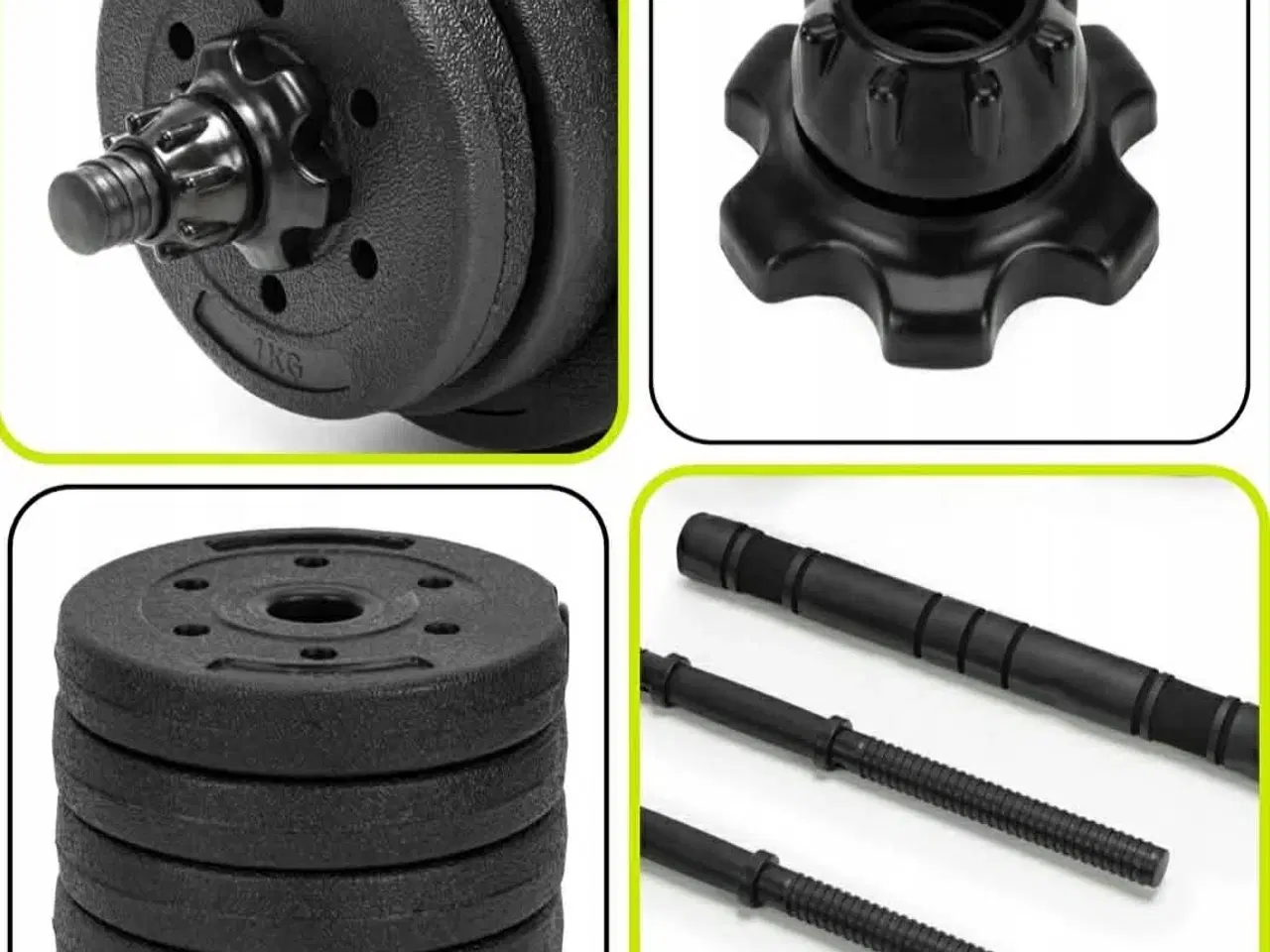 Billede 3 - Håndvægte 2x20kg – Premium Bituminøs Kvalitet