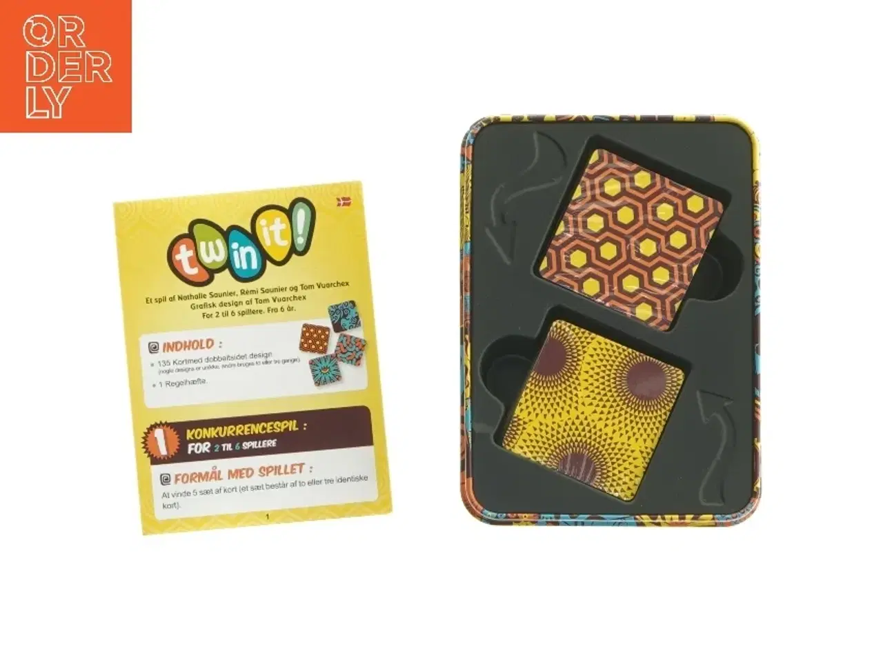 Billede 2 - Spilleæske med farverigt mønster