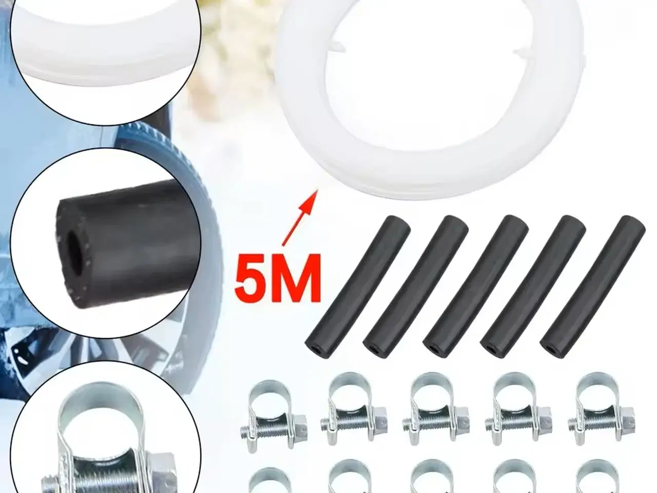 Billede 1 - 5 meter Brændstofslange – Ø4 mm til oliefyr