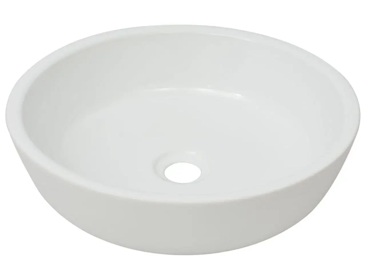 Billede 2 - Håndvask rund keramik 42x12 cm hvid