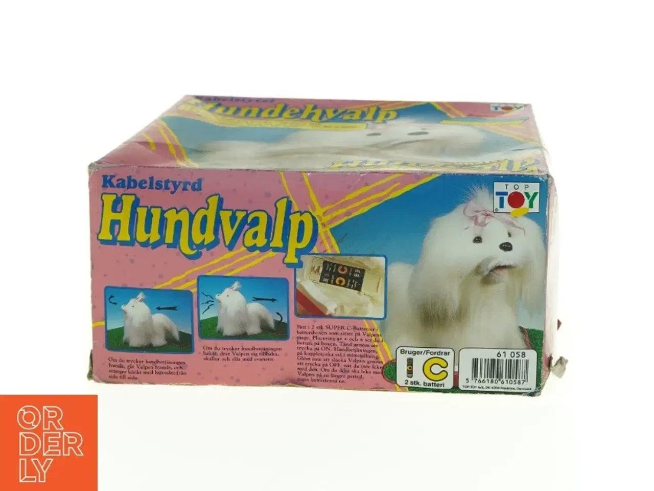 Billede 3 - Vintage kabelstyret Hundehvalp fra Top Toy (str. 23 x 23 cm)