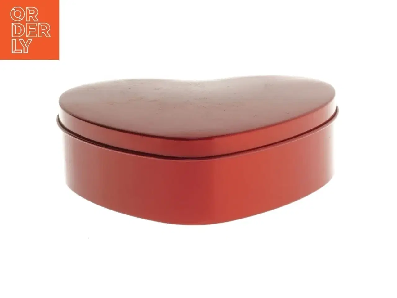 Billede 3 - Hjerteformet metaldåse fra Interflora (str. 15x14 cm)