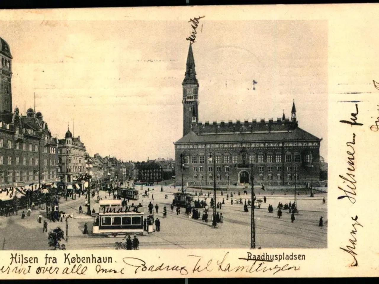 Billede 1 - Hilsen fra København -  Raadhuspladsen - B.M. & Co. 506