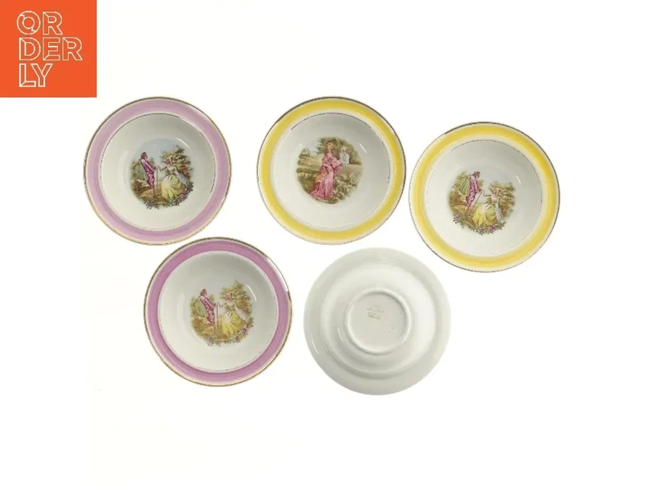 Billede 2 - Dekorative skåle med romantiske motiver fra Arabia (str. 5 stk Ø 17 cm)