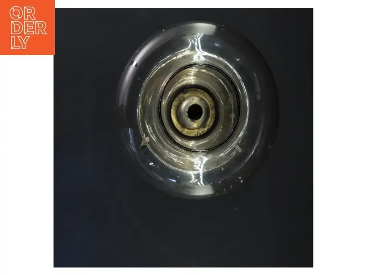 Billede 3 - Industriel bordlampe i glas og metal fra W.GERMANY (str. 26x17 cm)