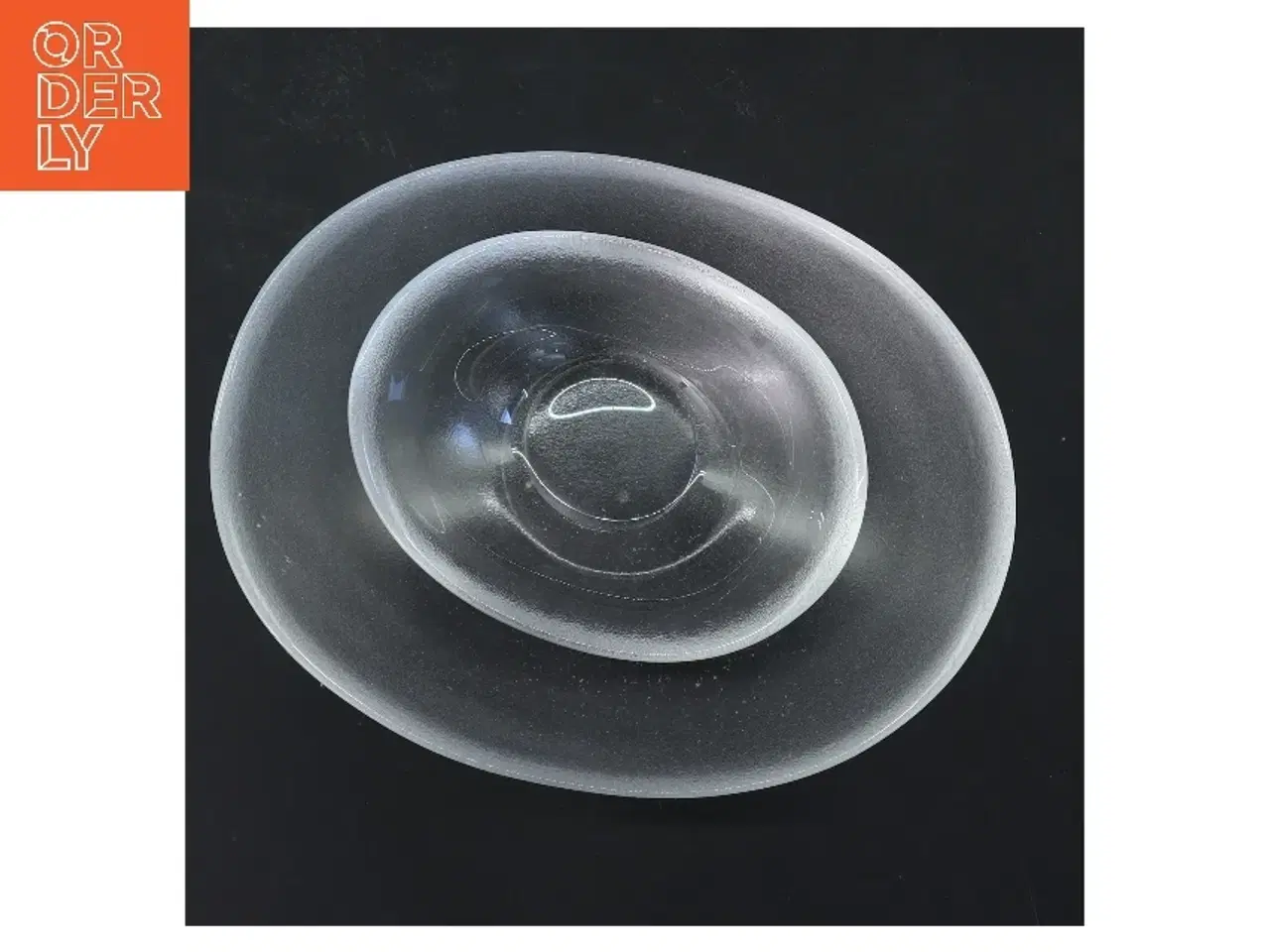 Billede 3 - 2 klare glasskåle (str. 2 stk 19x13 cm)