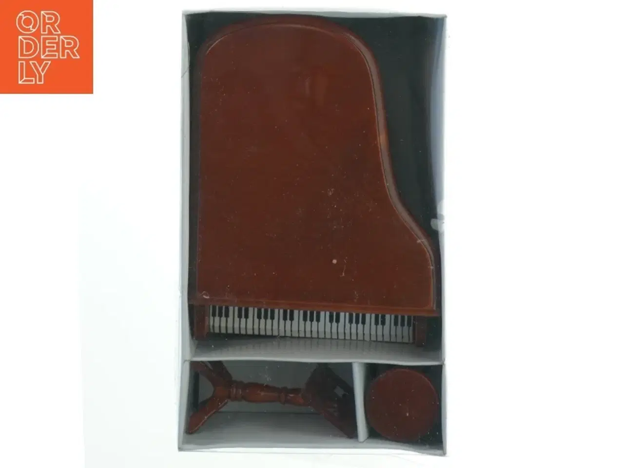 Billede 1 - Miniature klaver med skammel (str. 19x11 cm)