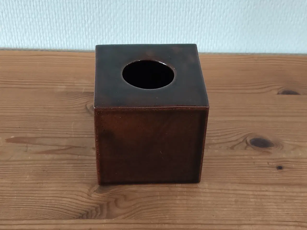 Billede 2 - Knabstrup keramik - Sjælden Firkantet vase