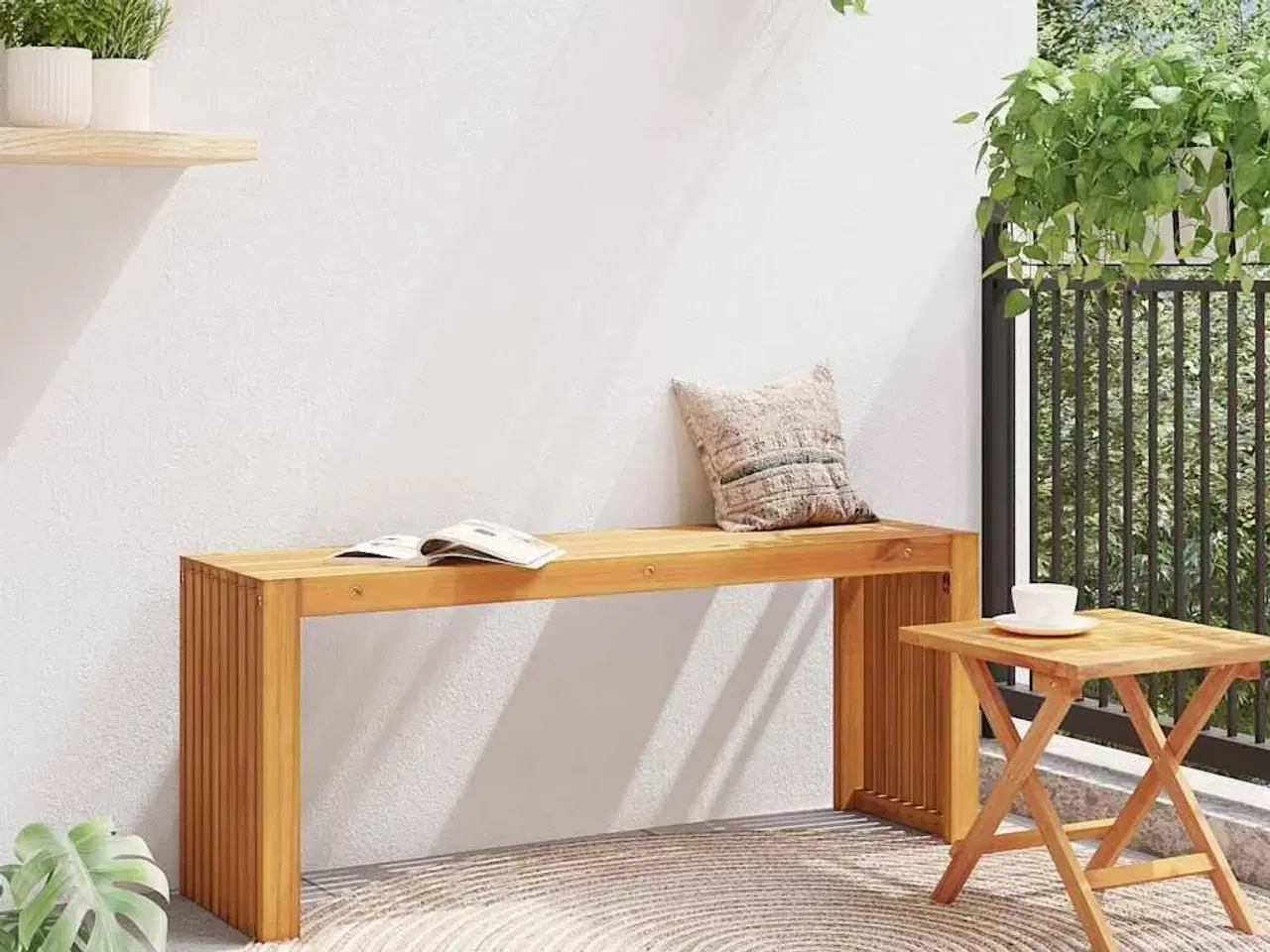 Billede 3 - Bænk Olie Naturlig 110 x 30 x 45 cm Massiv Teaktræ