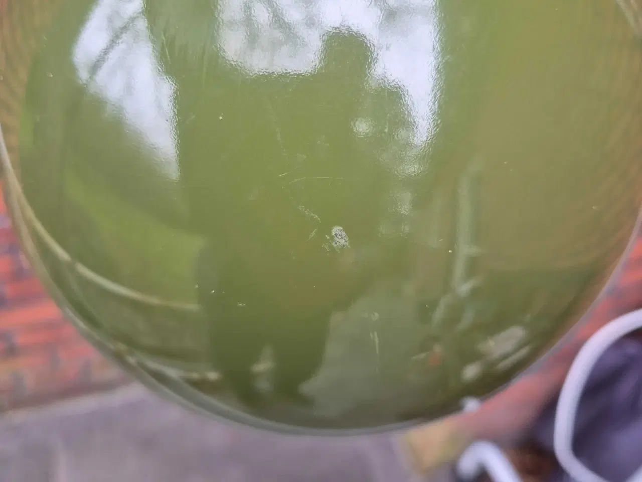 Billede 4 - Olivengrøn vintage kuglelampe 