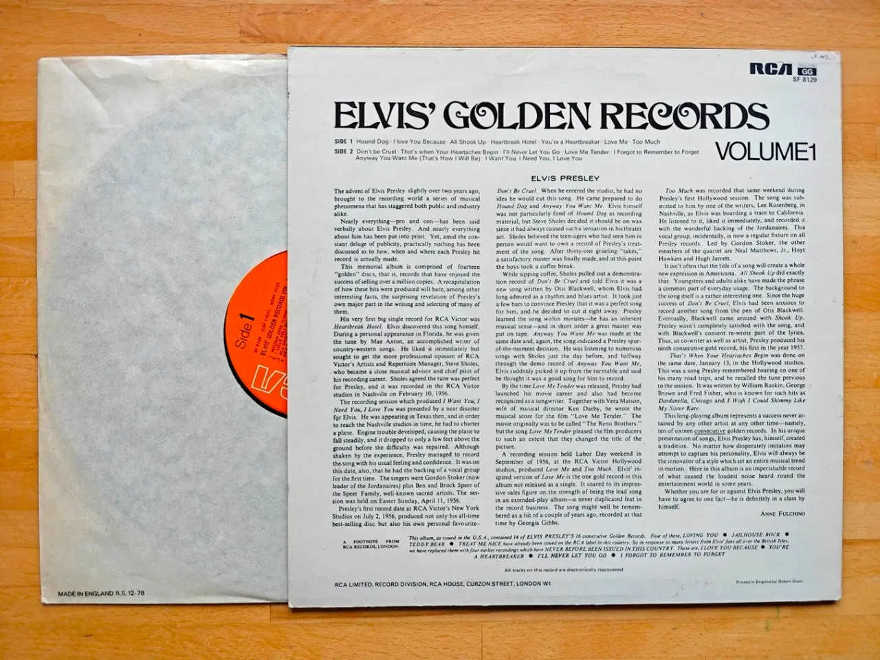 Billede 2 - LP, Elvis Presley – Elvis' Golden Records Vol. 1