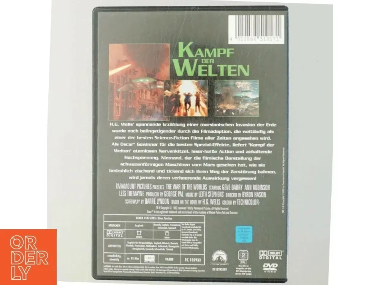 Billede 3 - The War of the Worlds (1954) (DVD) fra Paramount Pictures (Tysk cover, DK undertekster)