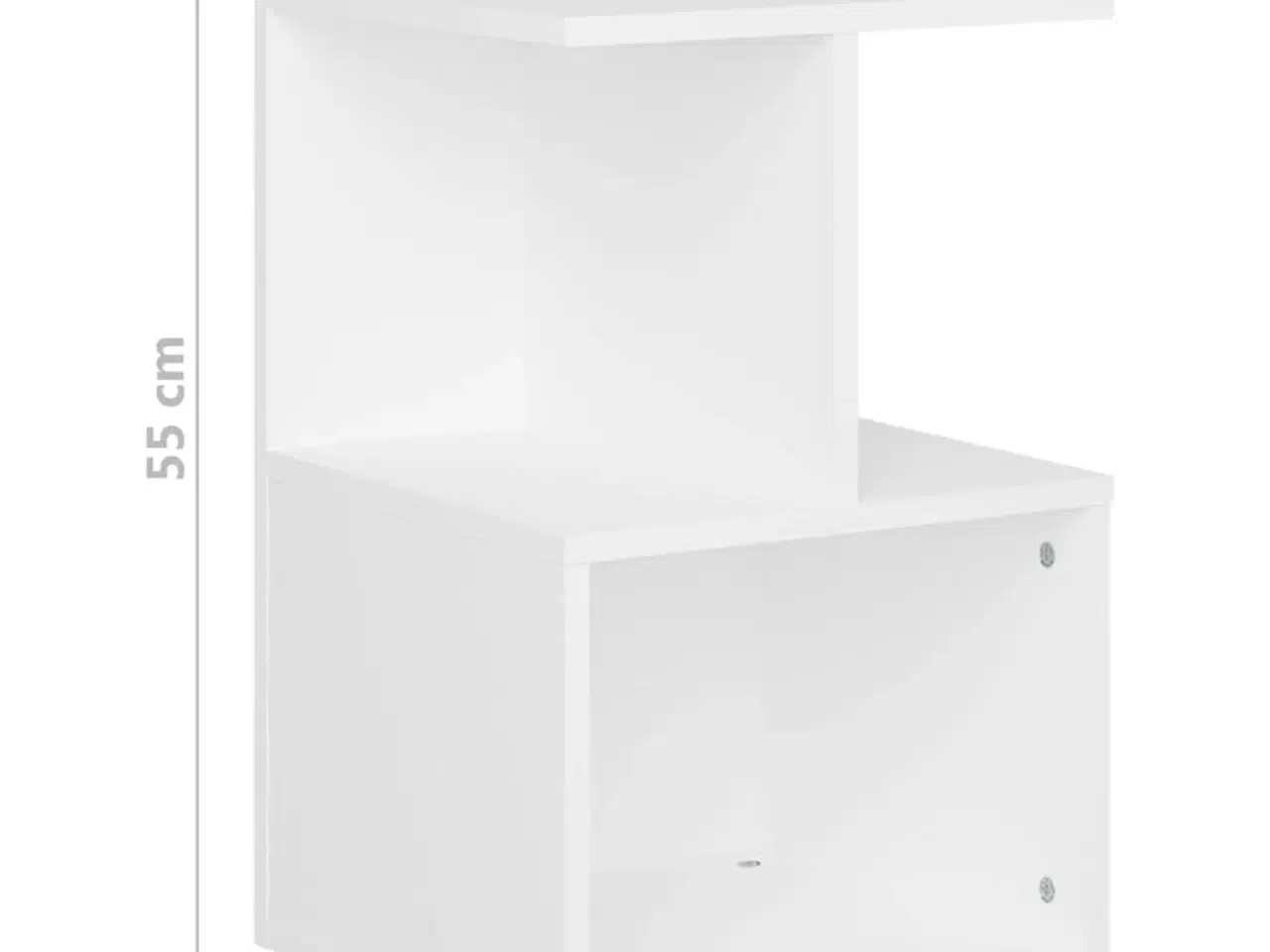 Billede 6 - Sengebord 35x35x55 cm konstrueret træ hvid