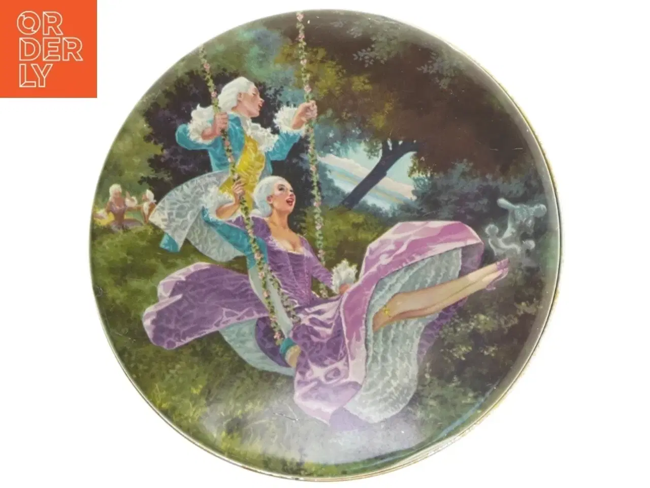 Billede 1 - Dekorativ rund opbevaringskasse fra IRA (str. Ø 23,5 cm)