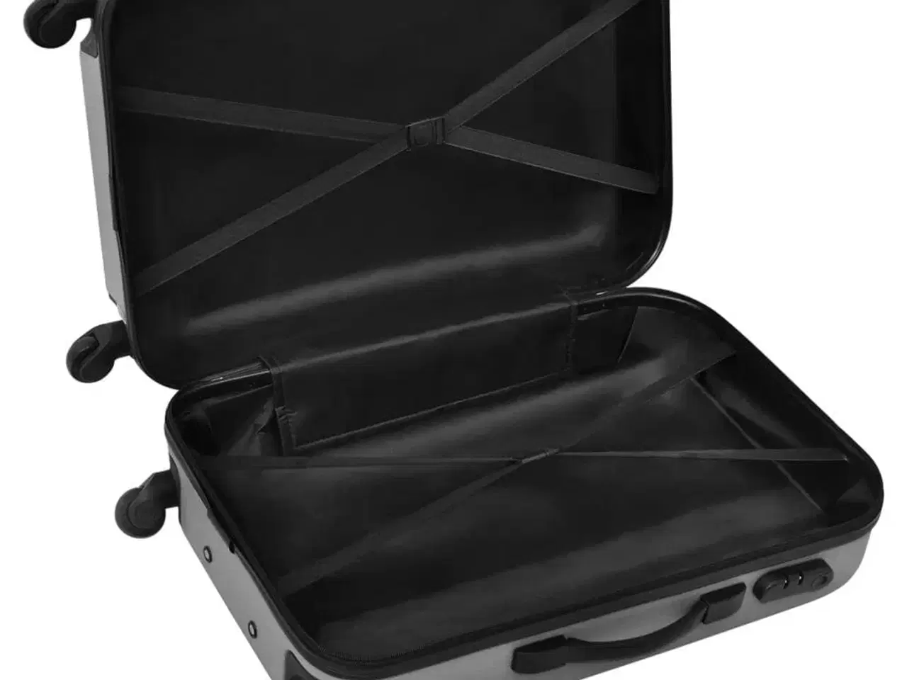 Billede 5 - Hardcase trolleysæt 45,5/55/66 cm sølvfarvet