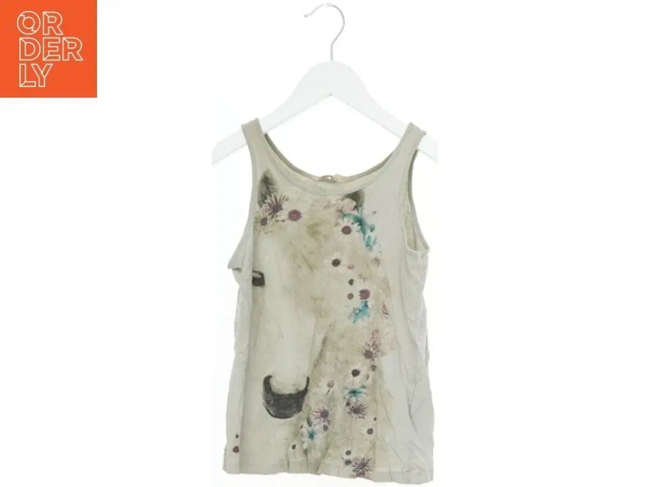 Billede 1 - Grå tanktop med hestemotiv fra H&M (str. 146)