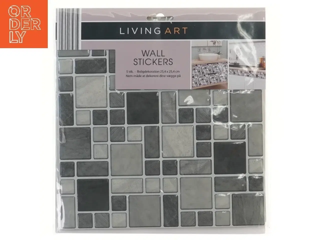 Billede 1 - Mosaik vægstickers fra Living Art (str. 5 stk 25,4x25,4 cm)