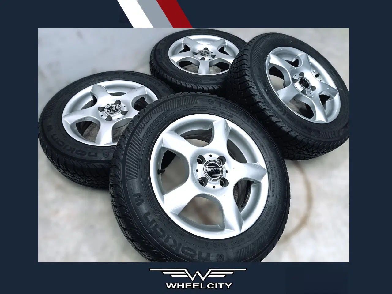 Billede 1 - 4x98 14" ET35 nav 72,5ø Megawheels vintersæt