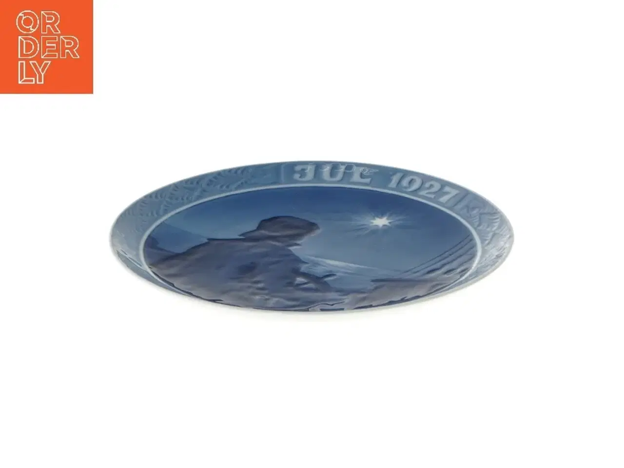 Billede 3 - Juleplatte fra 1927 fra Royal Copenhagen (str. Ø 18,2 cm)