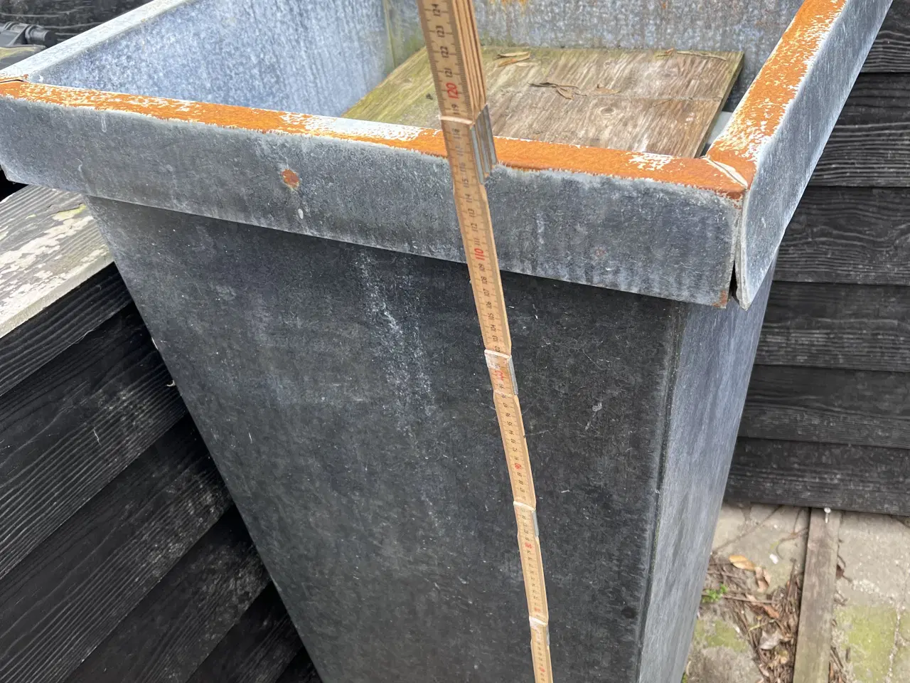 Billede 2 - Zink blomsterkrukke HØJ