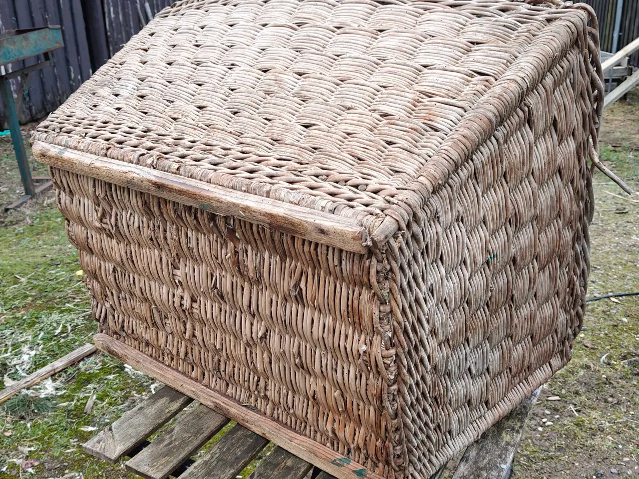 Billede 7 - Stor gammel flet kurv