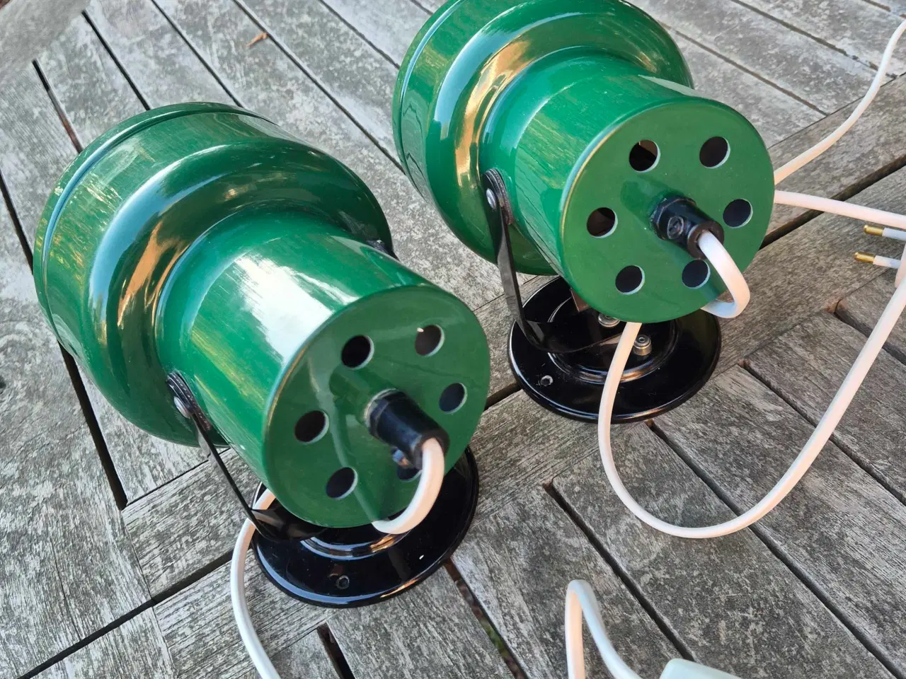 Billede 6 - Fine flaskegrønne væglamper