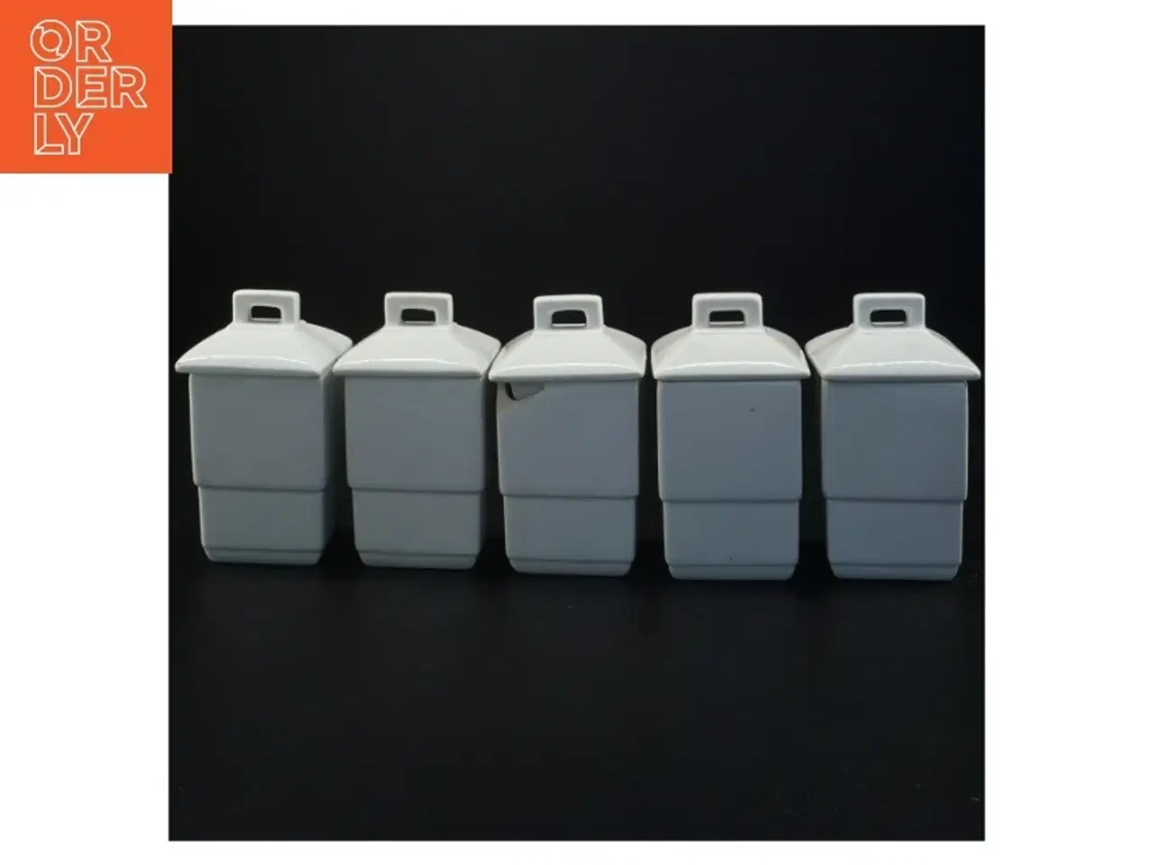 Billede 4 - Porcelæn krydderiglas (str.15 x 9,5 cm og 8 x 5,5 cm)