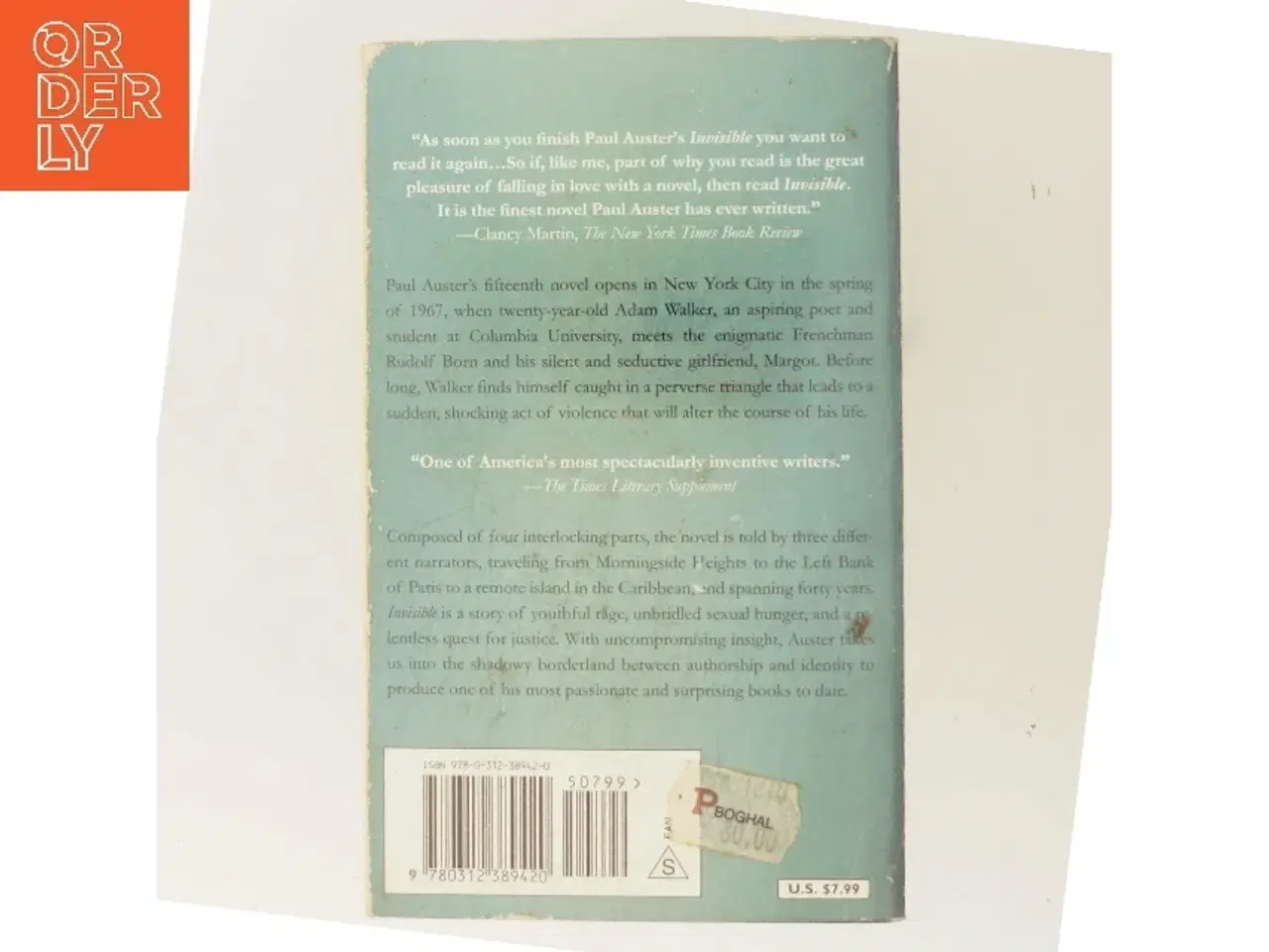 Billede 3 - Invisible af Paul Auster (Bog)