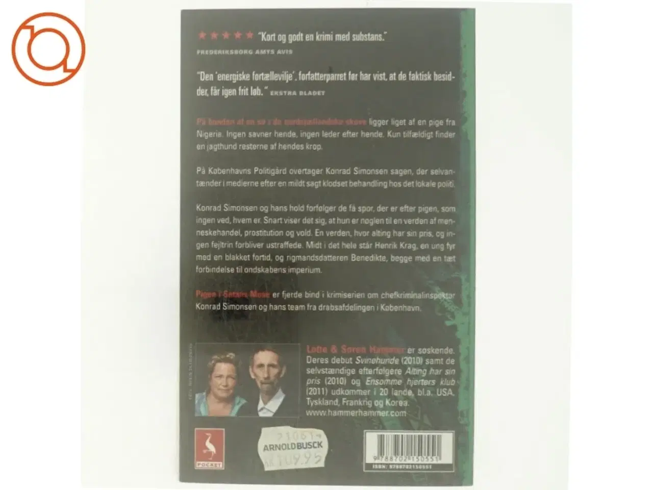 Billede 3 - Pigen i Satans mose : kriminalroman af Lotte Hammer (Bog)