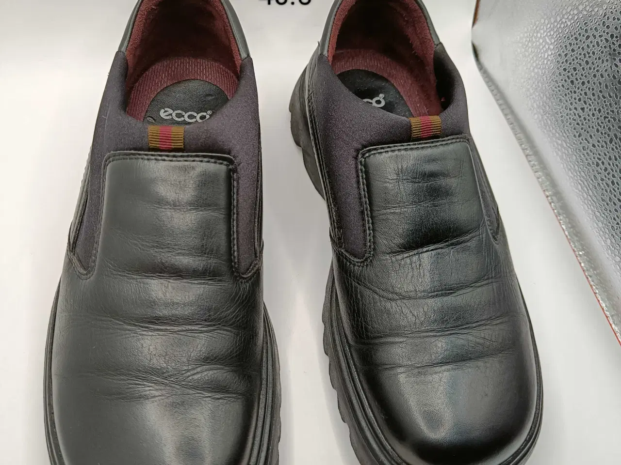 Billede 1 - Ecco sort læder sko 40.5str
